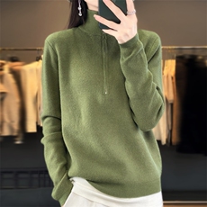 秋冬季新款纯色毛衣女长袖宽松显瘦百搭上衣，女装针织衫/毛衣，贵皇网供仓