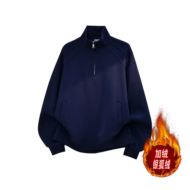 加绒银狐绒冬重磅450克设计感拉链立领外套AH907JR-P48，女装短外套，星座610B-1