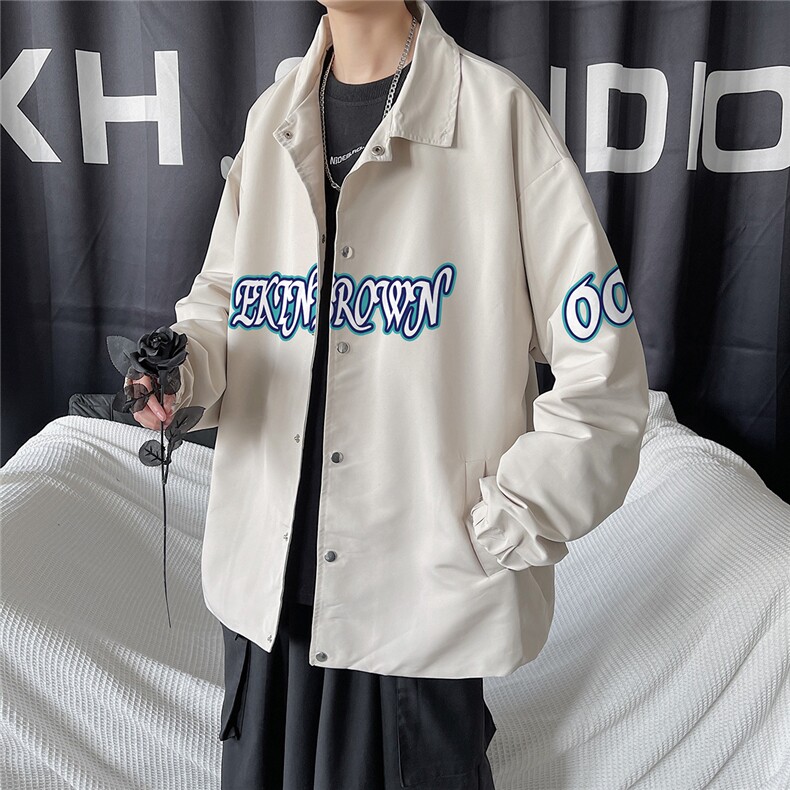 港风秋季休闲宽松潮流潮棒球服夹克男士外套JK7275P55控,男装夹克,星座227-7