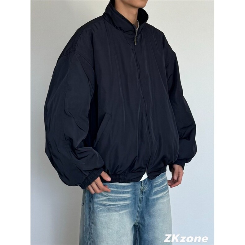 冬季日系复古宽松立领棉服男女美式加厚飞行夹克廓形外套MY2223,男装夹克,星座208-5
