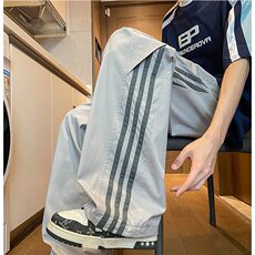 K921美式休闲长裤男直筒宽松男生运动阔腿裤，男装休闲裤，星座304A-1