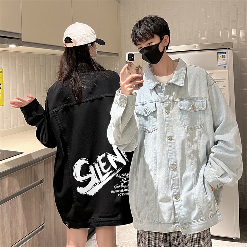 牛仔夹克男大码牛仔外套男茄克NJ77343-P60加绒款-P75,男装夹克,电商A040