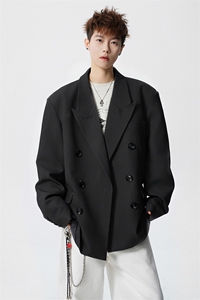 双排扣大码M-5XL西服男成分 96%聚酯纤维4%氨纶XF78127P85控128图片