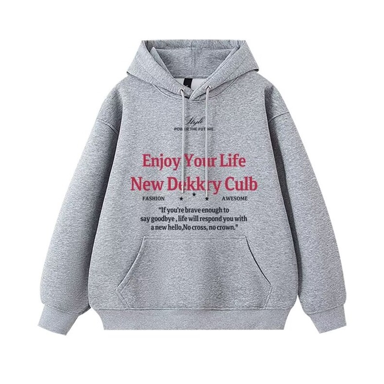 卫衣男连帽春秋季ins港风宽松潮牌字母印花百搭外套2025年新款，女装短外套，星座506A