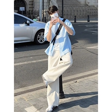 XZ1014-1-CS233-特p35-美式短袖衬衫男，男装T恤，星座1014-1