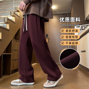 卫裤男款秋冬加绒宽松运动裤美式直筒裤阔腿裤Z9860-P45/加绒P55图片