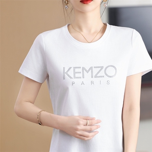 潮牌T恤女纯棉KEN/春夏大字母经典款男款t恤抖音情侣装短袖宽松ZO图片