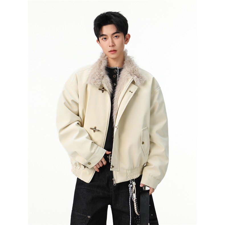 美式潮座山雕毛领加厚棉服男冬复古情侣保暖棉衣外套TT5052 P138图片
