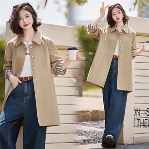 女款2026新款今年流行高级感超好看小个子卡其色中长款风衣外套秋图片