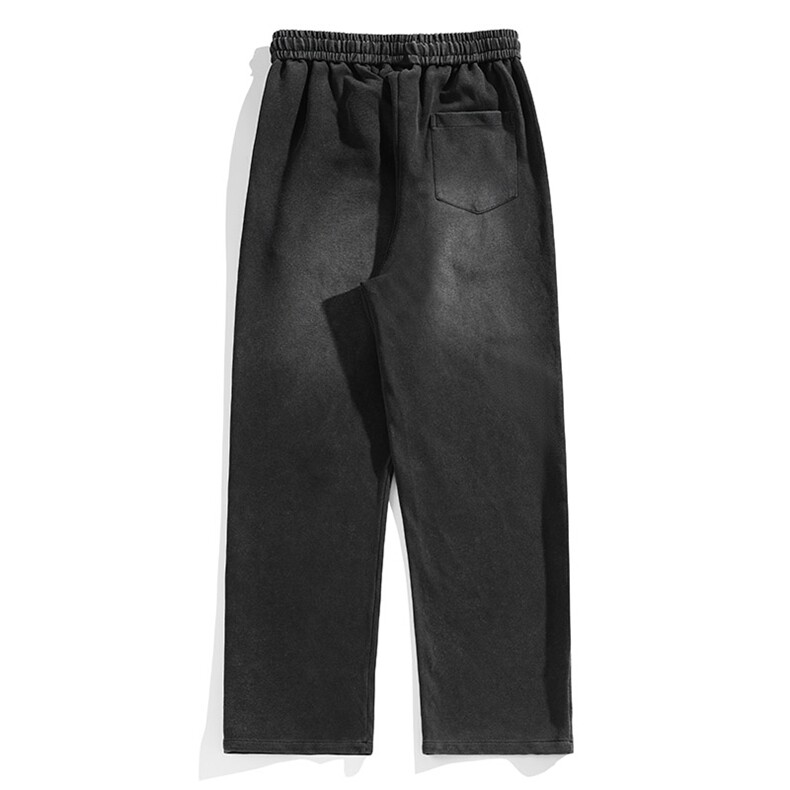 白底秋冬重工绣花华棉拖地裤宽松休闲长裤男K23315-P55,男装休闲裤,星座717