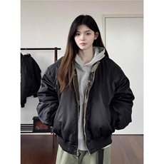 美式高街飞行服夹克bomber两面穿迷彩短款加厚棒球服棉衣外套男女，男装夹克，星座506A