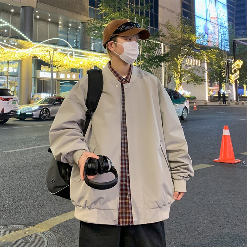 高品质连帽夹克男潮流宽松休闲外套A161-9299-P70图片