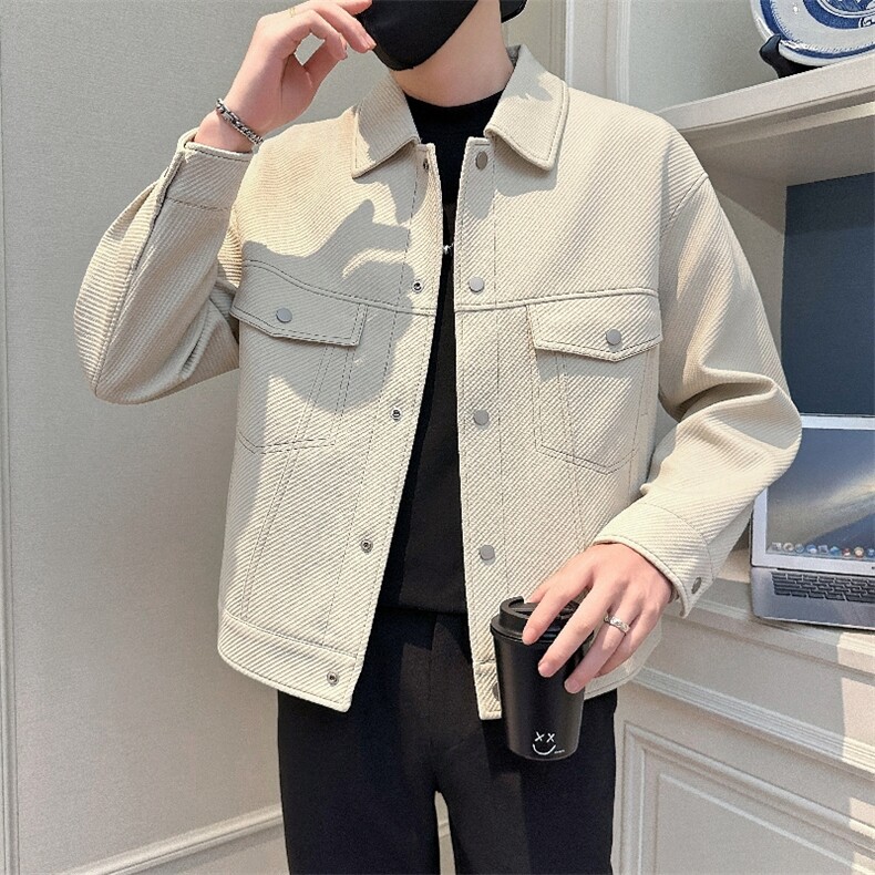 现货2025秋季社会小伙男明线工装斜纹夹克外套JK31P108控148,男装夹克,电商B276A