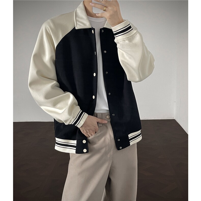 重磅420克boxy短款开衫翻领卫衣外套棒球服撞色外套男D9898-P68,女装短外套,星座610B-1