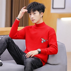 家乐6801男士半高领毛衣秋冬季新款韩版针织衫潮流修身线衣，男装针织衫/毛衣，电商D310（原电商305）