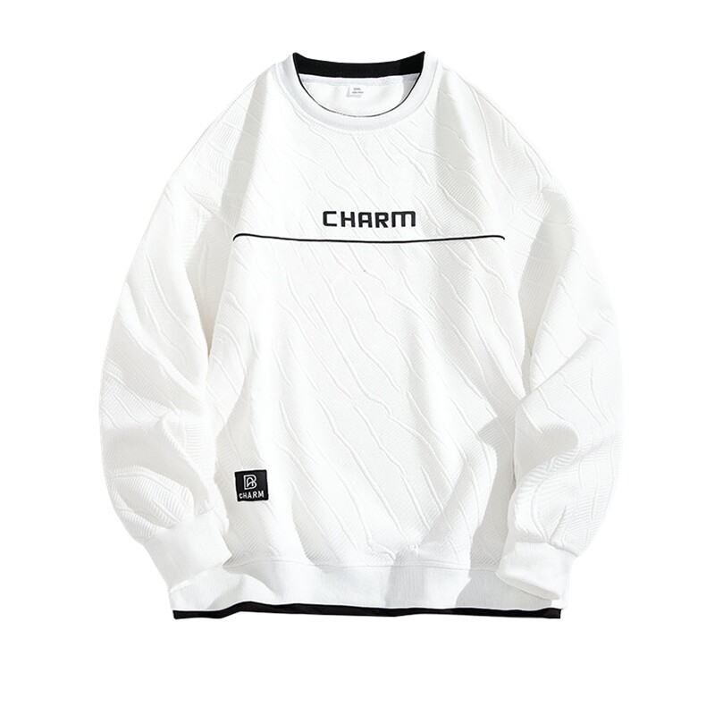 美式圆领卫衣男2026秋季潮牌情侣休闲百搭打底衫A436-MX013-P45,男装T恤,电商A436