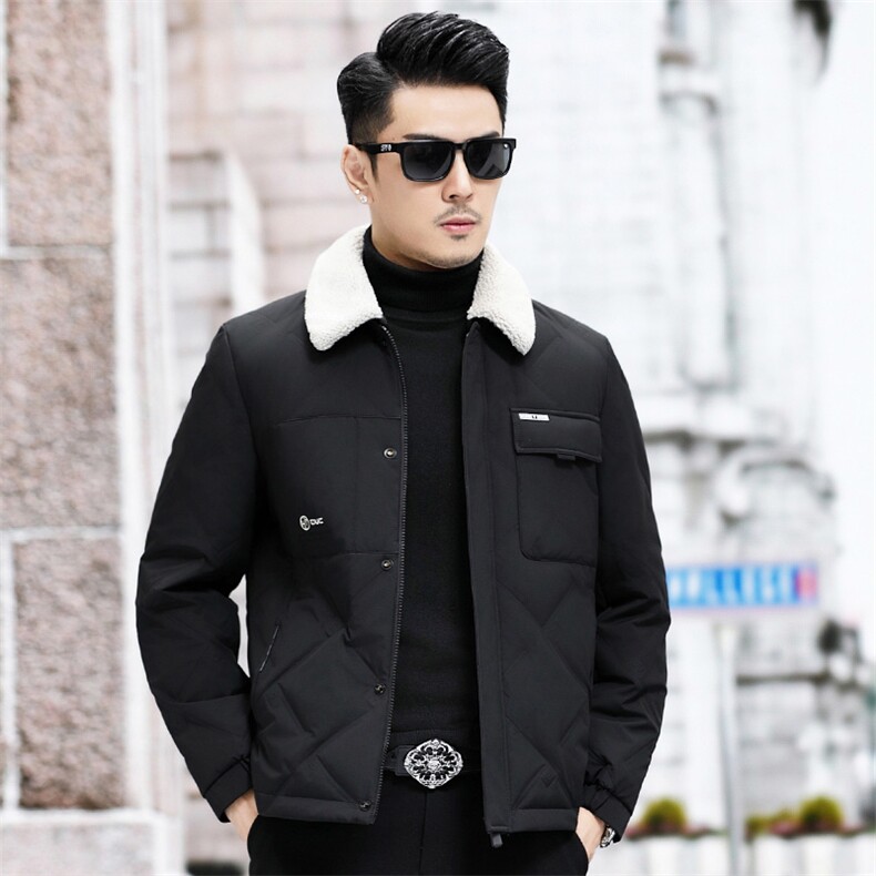 B8829钱塘2020-3新款时尚翻领冬季厚款简约中年男士羽绒服P248,男装羽绒服,钱塘207-3