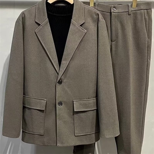 MN09-P80 2025新款秋季复古单排扣高级感休闲西服男女潮牌宽松图片