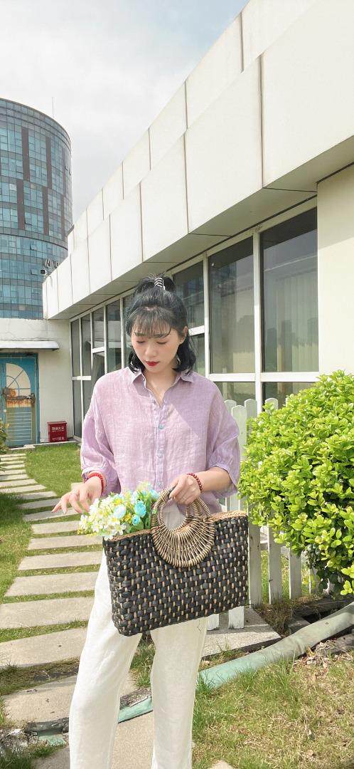 纯苎连衣裙小衫裤子裙子衬衣 时尚风 风淑女风休闲风，女装连衣裙，川哲