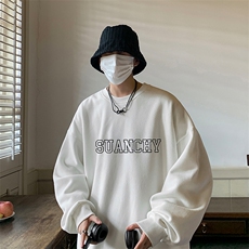 圆领卫衣男大码加厚加绒长袖t恤男S6229-P28加绒款-P33，男装卫衣，电商A040