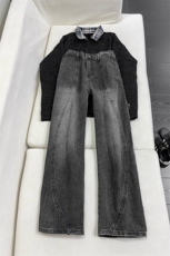 B221美式ins高街暗黑宽松直筒工装牛仔裤LK26613-特P50控88，男装牛仔裤，电商B221