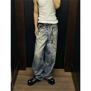 【套图5】903-AK91-特P70【98】S-3XL  印花牛仔裤！3图片