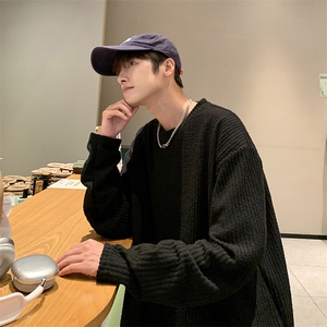 C481P35秋冬新款男生休闲T恤宽松时尚男装打底衫图片