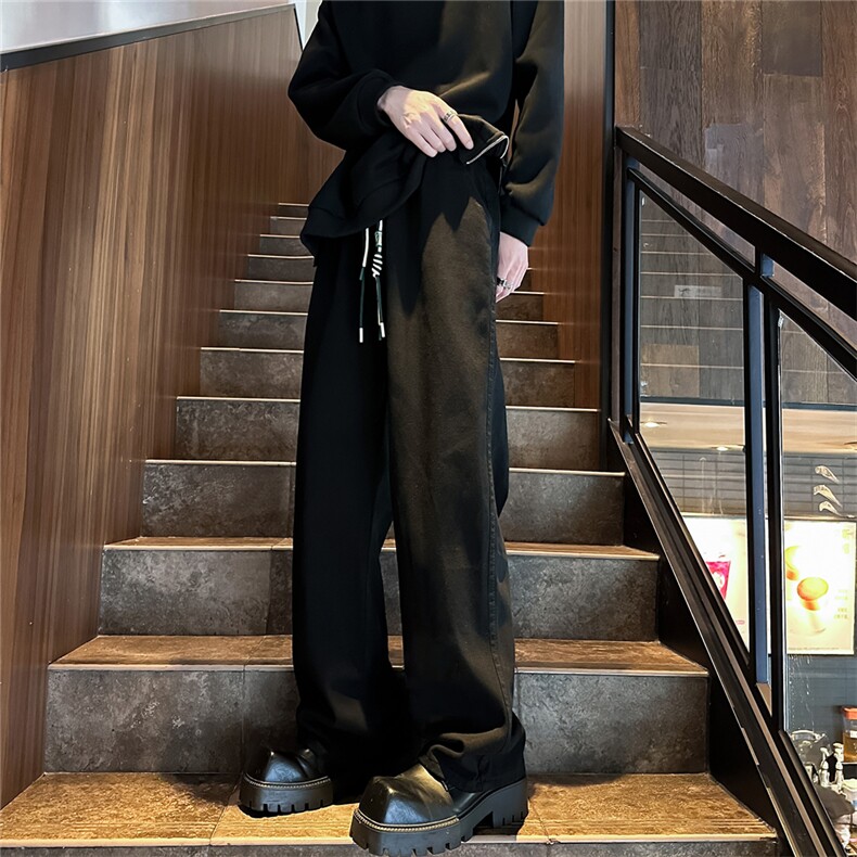 k1056-p55-控78M-5XL港风高阶黄泥黑暗拼接牛仔裤,男装牛仔裤,星座116
