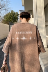 图案已注册夏季重磅美式高街短袖T恤男潮宽松水洗打底衫S023/P35，男装T恤，电商B209
