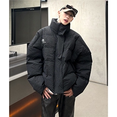 加厚格纹立领棉衣男冬季宽松保暖面包服外套MY80-128，男装棉衣，电商C307