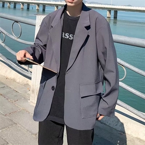 春季西装外套男休闲潮流韩版小西服宽松潮牌痞帅上衣 W6865-P45图片
