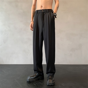 西裤男春夏季垂感高级感西装裤子痞帅潮男潮裤XZ211-1-K2326-P55图片