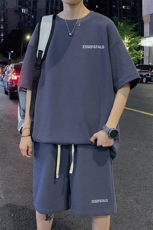 ！定制面料2024夏季华夫格短袖T恤套装学生一套HTZ71P50，男装T恤，电商B220