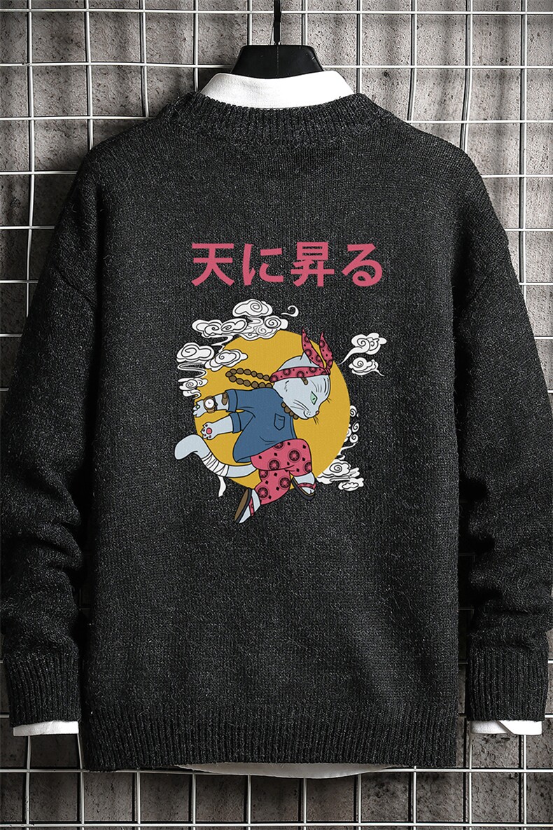 M19012-P45加绒款-P65加厚加绒毛衣男大码毛线衣男针织衫网格,男装针织衫/毛衣,电商A040A