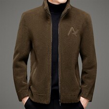BAMJ-20033钱塘2020-2冬季厚款羊毛颗粒中年男士夹克外套P315，男装夹克，钱塘207-2