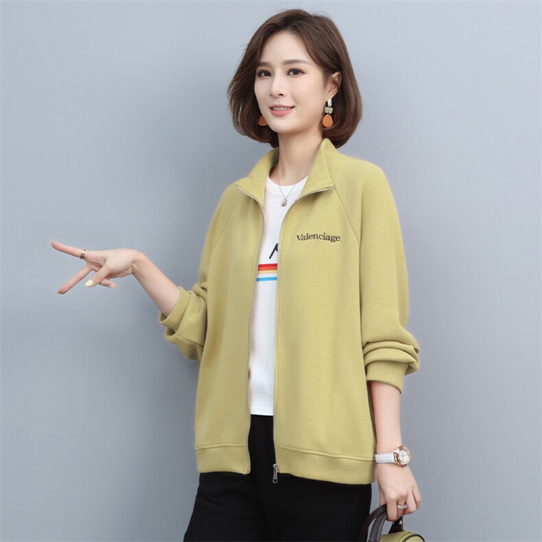 时尚休闲女装卫衣外套宽松显瘦中长款运动夹克上衣,女装卫衣/绒衫,3200格调
