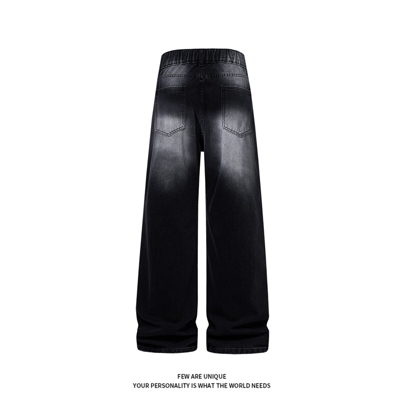 B221美式ins高街暗黑重工艺修身微喇牛仔裤LK26622-特P45控78,男装牛仔裤,电商B221