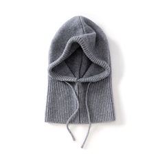 2025年春季秋冬新款百搭脖帽一体抽绳帽，帽子，绒朵羊绒