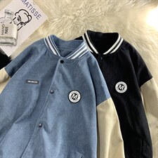 2022灯芯绒夹克外套港风宽松棒球服D201-DM94-P70图片