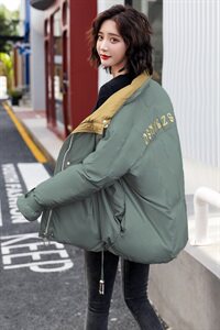 棉衣/棉服保暖拼色刺绣长袖气质百搭2020年冬季显瘦图片