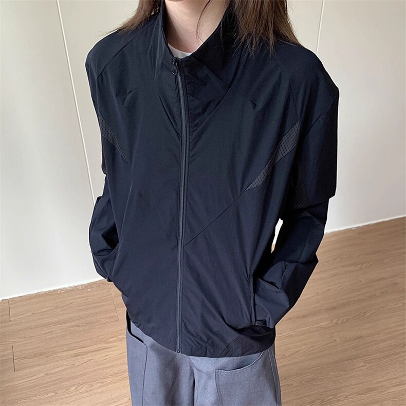 春夏款高品质冰感速干防晒服休闲户外运动外套透气弹力机能风夹克,男装防晒衣,电商A443
