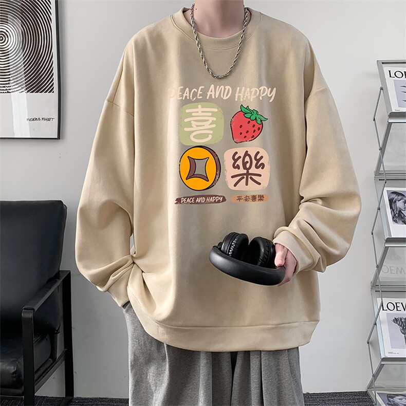麂皮绒卫衣男大码重磅长袖t恤男JW81322-P35,男装卫衣,电商A040