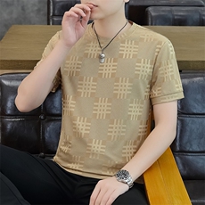 低价跑量款现货主推不断货冰丝透气休闲百搭圆领短袖T恤男7822P27，男装T恤，电商B226