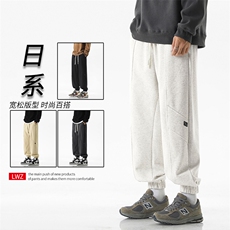 卫裤炸街美式宽松休闲运动裤春秋显瘦百搭束脚裤-X1653特批45，男装休闲裤，星座718