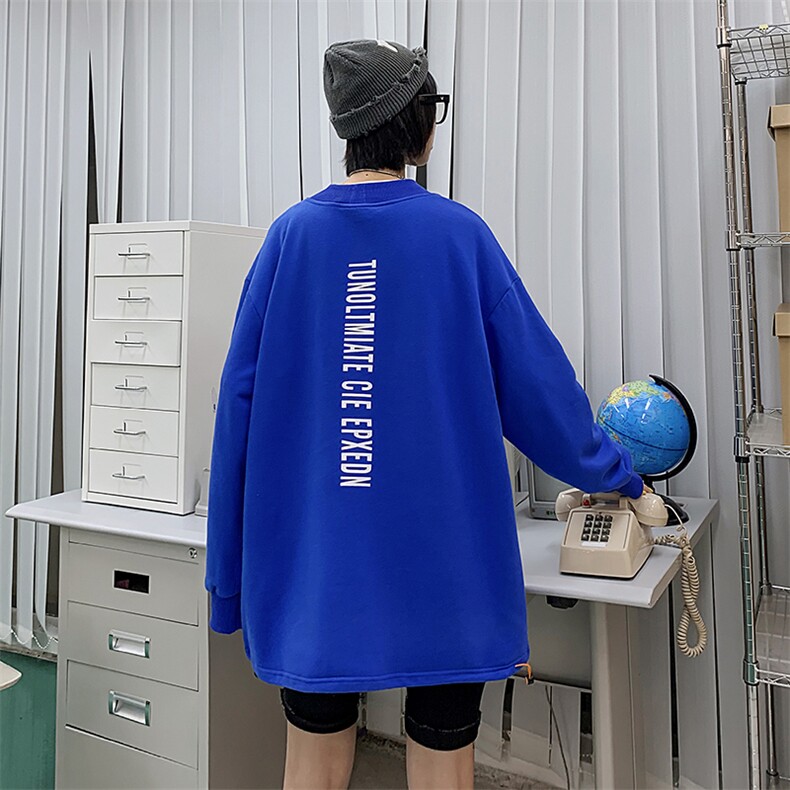 秋季ins原宿风印花圆领卫衣男潮牌街头宽松情侣上衣HY06TP35控48,男装卫衣,电商A102B