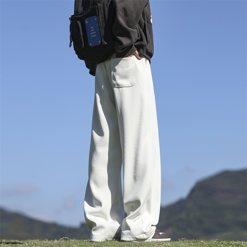 直筒卫裤男春秋季新款宽松休闲裤垂感阔腿男生运动长裤K7905-P35,男装休闲裤,星座505-3