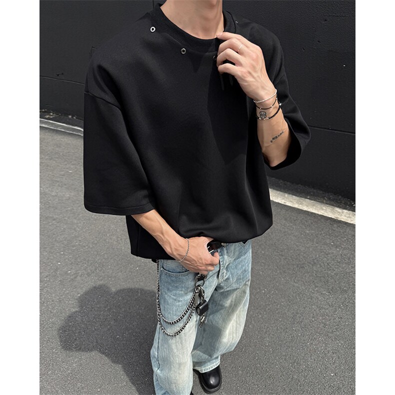 夏季宽松美式高街个性短袖潮XZ808B-WH059-P48,男装T恤,星座808B