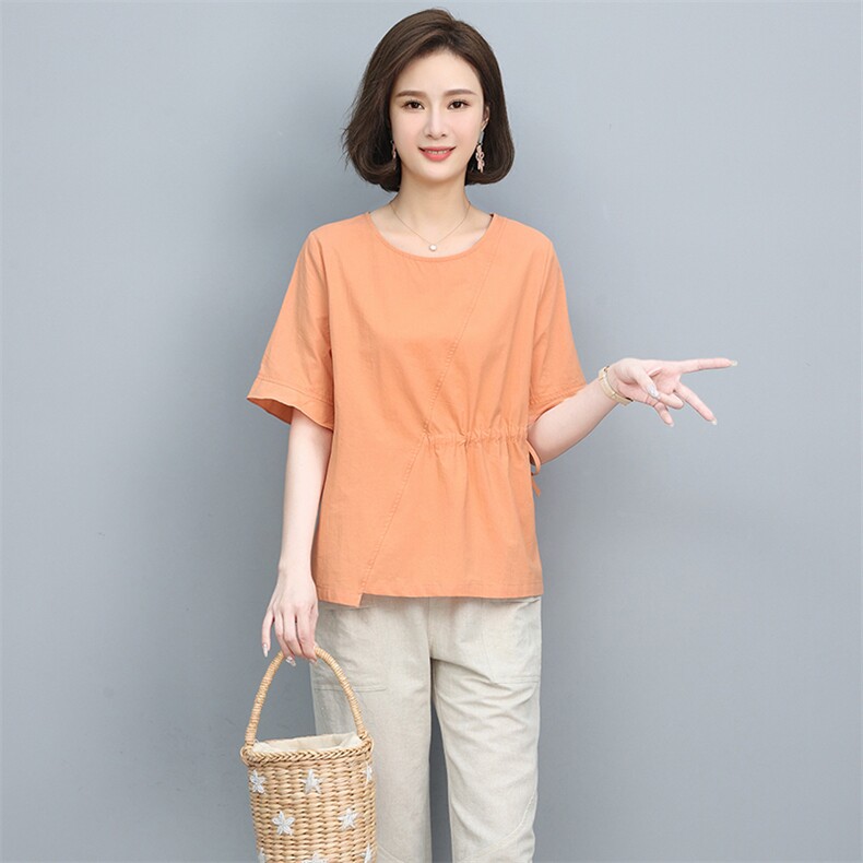 年轻妈妈夏装洋气上衣2024年新款40岁50中年母亲节衣服,女装衬衫,独衣靓