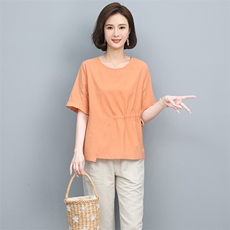 年轻妈妈夏装洋气上衣2024年新款40岁50中年母亲节衣服，女装衬衫，独衣靓