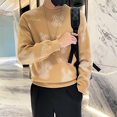 秋冬季圆领长袖轻奢男士休闲提花毛衣男装针织打底衫M887，男装针织衫/毛衣，星座1116A-2（原606A-1）